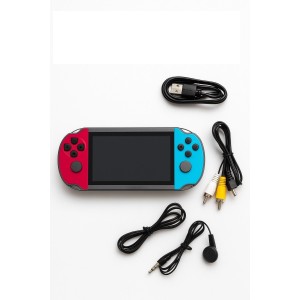 Game Portátil 16gb Tela 7 Jogos Diversos Azul /Vermelho